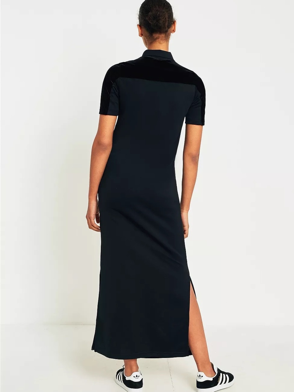 adidas Black Polo Maxi Dress with Side Slit - Picture 5 of 7